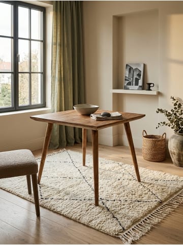 KADIMA DESIGN Esszimmertisch REPA 80 x 80 x 76 cm rustikal Massiv-Holz,