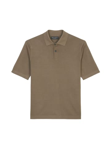 Marc O'Polo Strick-Poloshirt regular in burnt ash