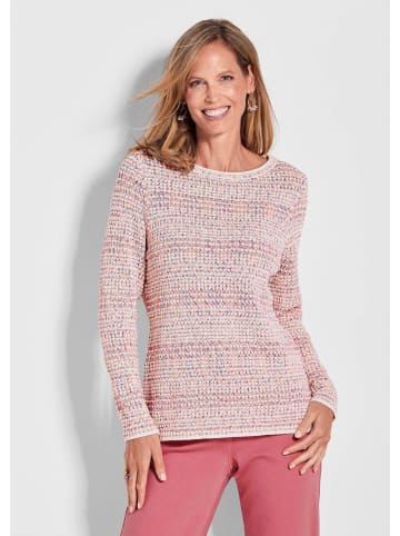 GOLDNER Kurzgröße:  Multicolor 3D-Optik mit U-Boot-Ausschnitt in pink / gemustert