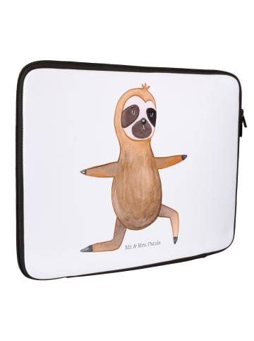 Mr. & Mrs. Panda Notebook Tasche Faultier Yoga ohne Spruch in Weiß