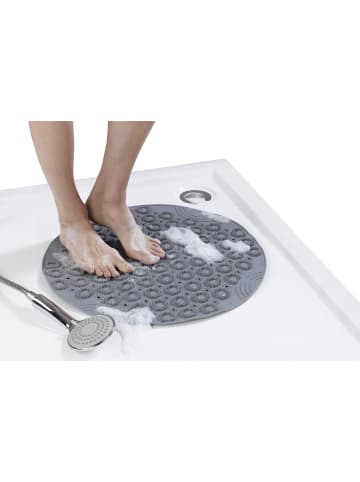 Maximex Massage-Duschmatte, rutschfest in Grau, Ø 55 cm