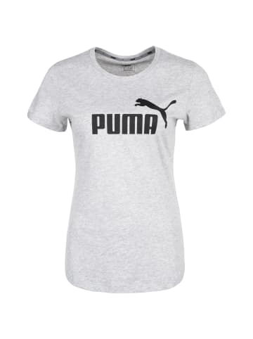 Puma Trainingsshirt Essentials Logo in hellgrau