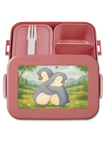Mr. & Mrs. Panda MEPAL Bentobox Pinguine Kuscheln Design ohne Sp... in Rot Pastell