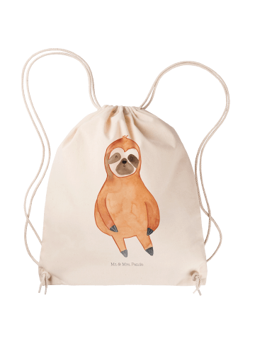 Mr. & Mrs. Panda Stoffbeutel Faultier Zufrieden ohne Spruch in Creme