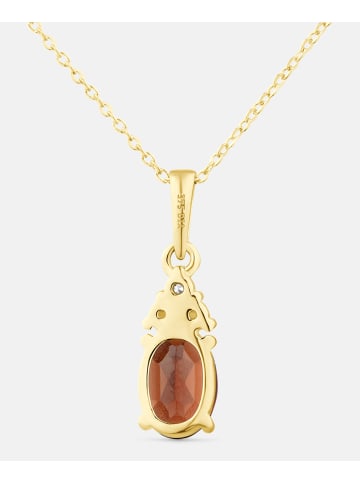 Diamant L'éternel Kette mit Anhänger, mit Granat, 375 Gelbgold