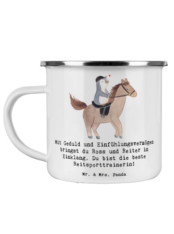 Mr. & Mrs. Panda Kaffeetasse Reitsport Trainerin Harmonie mit Sp... in Weiß