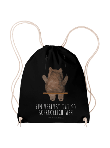 Mr. & Mrs. Panda Beutel Bär Schaukel mit Spruch in Schwarz
