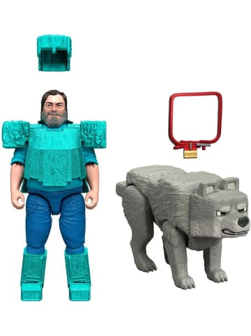 Mattel Minecraft JFR71 Movie Core Scale Steve und Wolf Actionfiguren Set=2 Stück 6+