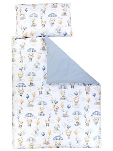 TupTam Kinder Bettwäsche 2-Teilig in beige/blau
