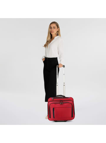 Dermata 2 Rollen Businesstrolley 38 cm Laptopfach rot