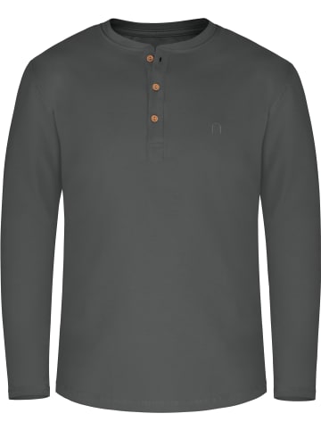 normani Herren Langarm Shirt aus Bio-Baumwolle Neuville in Anthrazit