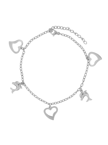 Adeliás Damen Anhänger – Herzanhänger aus Edelstahl in silber