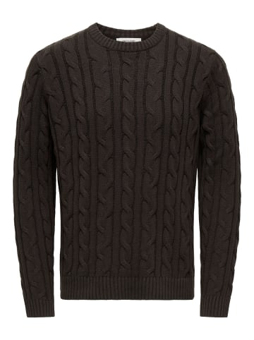 ONLY & SONS Strickpullover in Coffee Bean