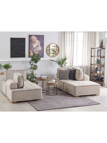 Beliani 4-tlg Modulsofa TIBRO in Beige/Braun