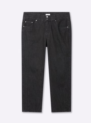 sheego Jeans in black denim