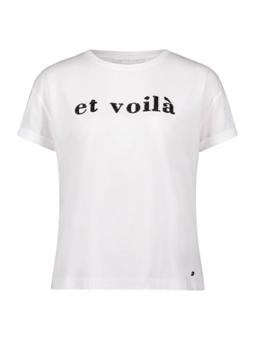 BETTY & CO Casual-Shirt mit Stickerei in Patch White/Dark Blue
