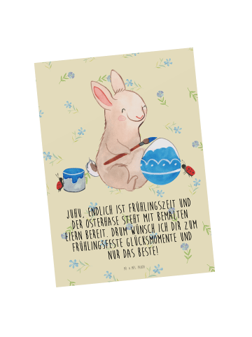 Mr. & Mrs. Panda Grußkarte Hase Marienkäfer mit Spruch in Blumig