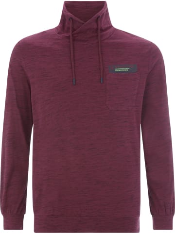 Jan Vanderstorm Sweatshirt KERVIK in dunkelrot melange