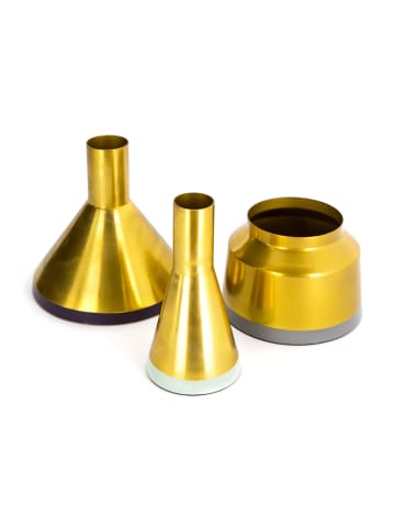 Kayoom 3tlg. Set Vase Charmian in Gold / Mint / Pflaume / Grau