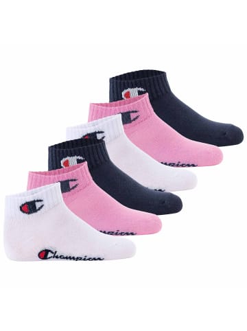 Champion Socken 6er Pack in Pink/Weiß/Blau