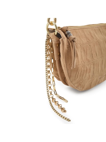 FREDs BRUDER Velvet Wild Umhängetasche Leder 28 cm camel