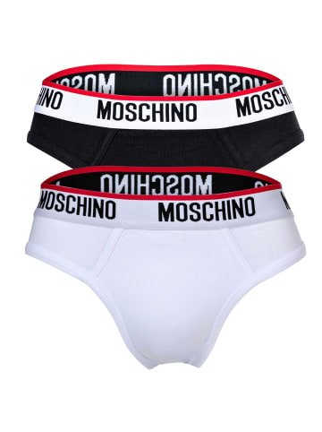 Moschino Slip 2er Pack in Schwarz/Weiß