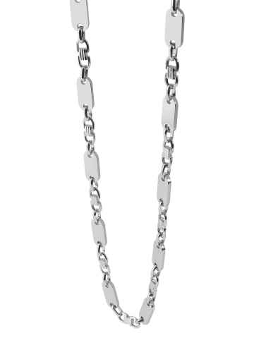 Adeliás Unisex Halskette – Plattenkette aus Edelstahl 60 cm in silber