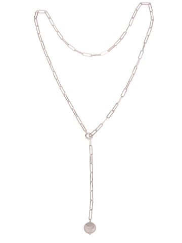 Leslii Modeschmuckkette Y-Kette Perle in silber