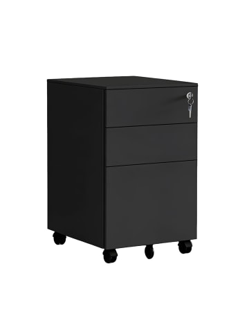 relaxdays Rollcontainer in Grau - (B)39 x (H)60 x (T)52 cm
