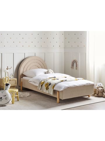 Beliani Kinderbett ANET in Beige/Braun - (W) 106 x (H) 100 x (L) 217 cm