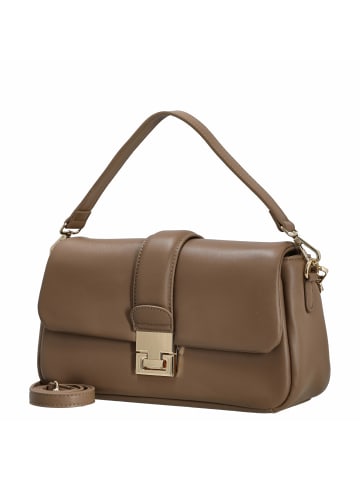 Seidenfelt Dalarna - Schultertasche 30 cm (black/gold) in soft toffee/gold