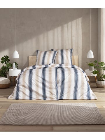 Estella Bettwäsche Mako-Satin Bio Nuno in dunkelblau