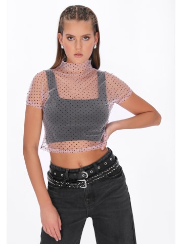 myMo ROCKS Women Blouse in rose black