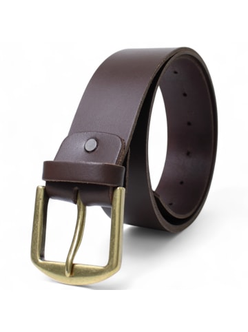 FRONHOFER Herrengürtel mit Schraube in Dunkelbraun