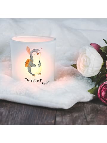 Mr. & Mrs. Panda Glas Windlicht Pinguin Bester Blutsbruder der W... in Transparent