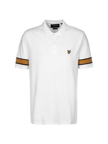 Lyle & Scott Poloshirt Rib Insert in weiß / braun