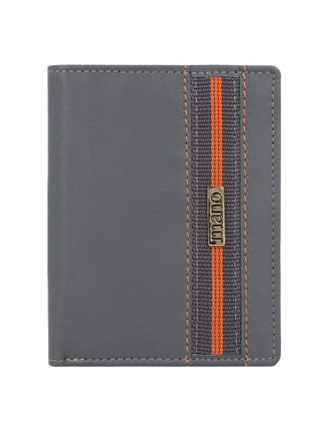 mano Don Leonardo Geldbörse RFID Leder 12,5 cm in grau