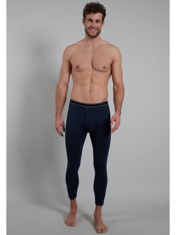 Götzburg Lange Unterhose Thermo in blau-dunkel-uni