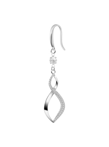 LOTUS silver Ohrringe Silber 925 Sterling Silber Zirkoniastein Ohrhänger ca. 26mm