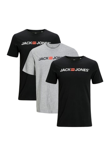 Jack & Jones T-Shirt Basic in Schwarz / grau