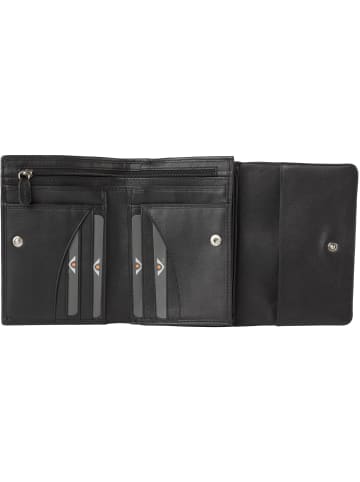 VLD VOi Leather Design Soft Gabi Geldbörse Leder 14 cm in schwarz