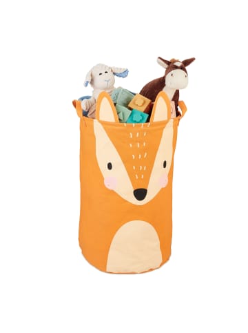 relaxdays Aufbewahrungskorb Kinder "Fuchs" in Bunt - (H)56 x Ø 35 cm