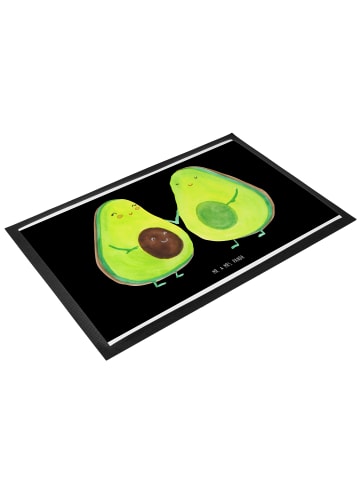 Mr. & Mrs. Panda Gummimatte Avocado Pärchen ohne Spruch in Schwarz