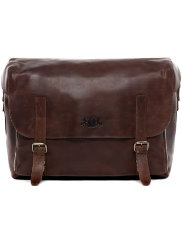 SID & VAIN Leder-Aktentasche Leder Businesstasche Herren ETON in braun