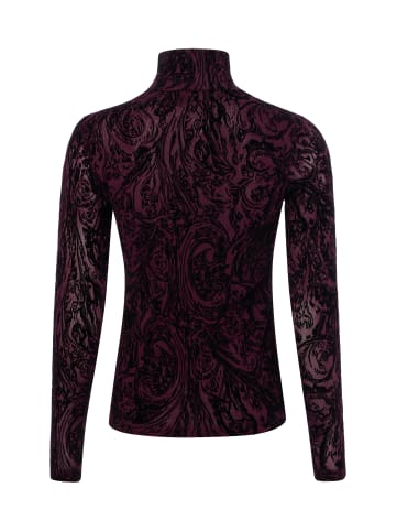 MARC CAIN COLLECTIONS Langarmshirt in aubergine schwarz - 0001