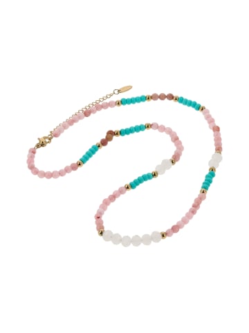 IZIA Women Necklace With Beads in Rose Turquoise