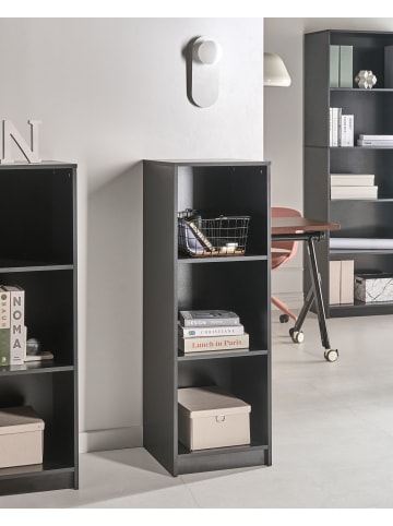 Beliani Bücherregal ZEHNA in Schwarz - (W) 40 x (H) 117 x (L) 40 cm