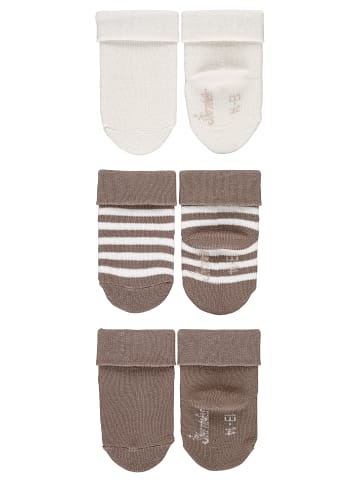 Sterntaler GOTS Baby-Socken Ringel, 3er-Pack in braun