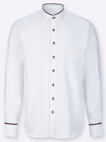 Sieh an! Langarmhemd in weiß