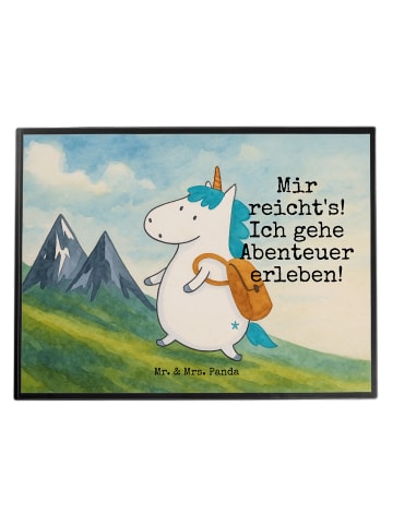 Mr. & Mrs. Panda malunterlage Einhorn Bergsteiger Design mit Spruch in Weiß